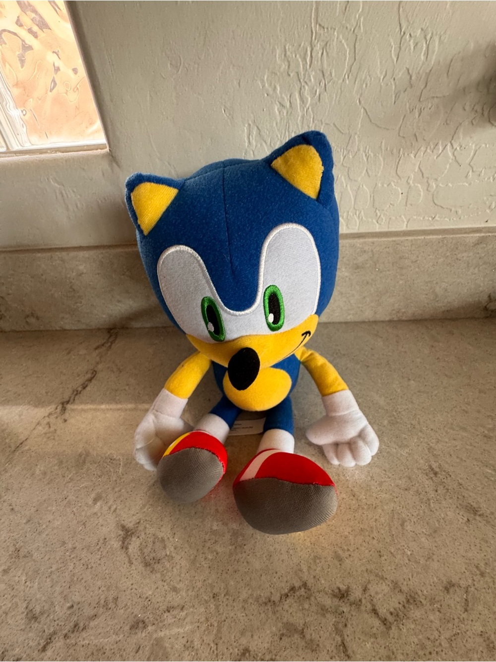 Blue and Yellow Hedgehog Plush Toy - Branded Kids Stuffed Animal